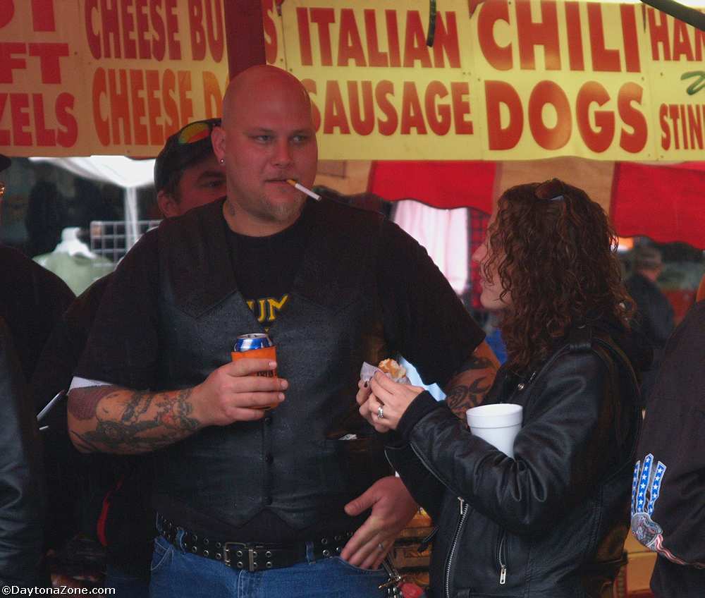 In front of the Chili Dog Stand