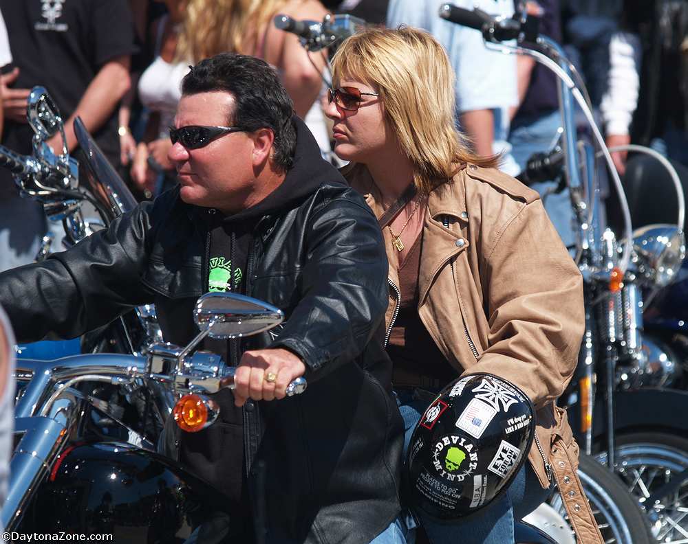 Two Bikers Ride Sharply