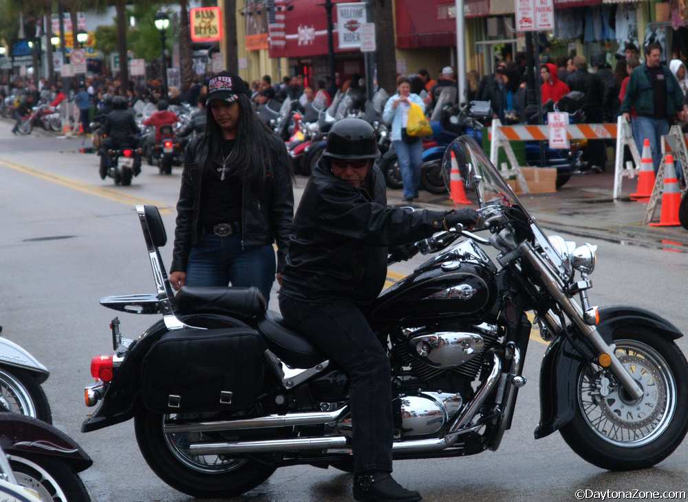 Two Bikers in Dark Photo